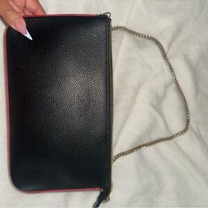 Christian Louboutin Black and Red Shoulder Bag